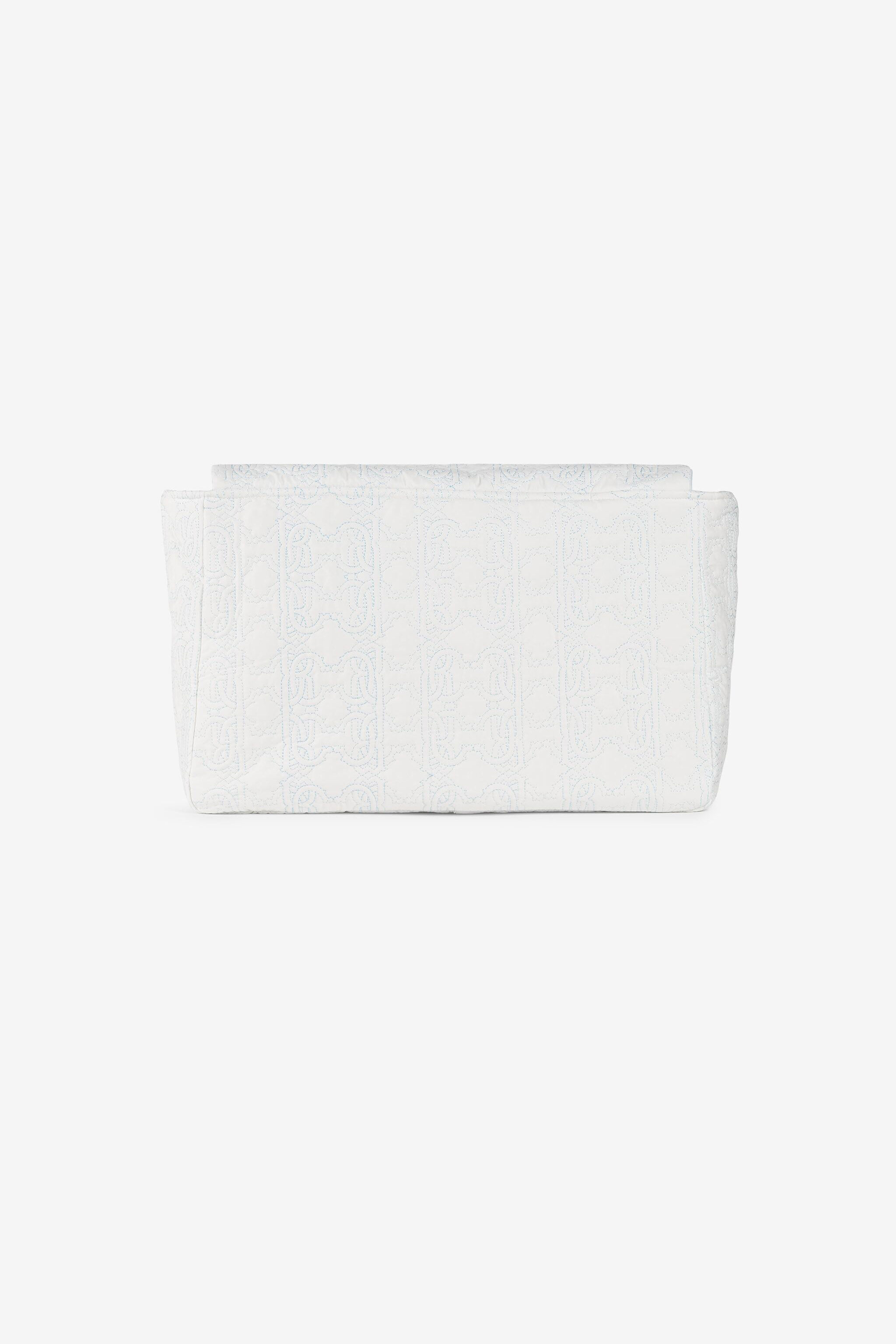 JU RC Monogram-Embroidered Changing Bag Light blue PJB001-CSE21
