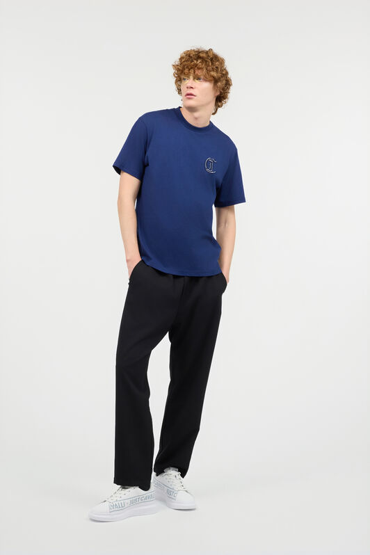 JC Camiseta Con Monograma En El Pecho Azul oscuro UFT064-UF084