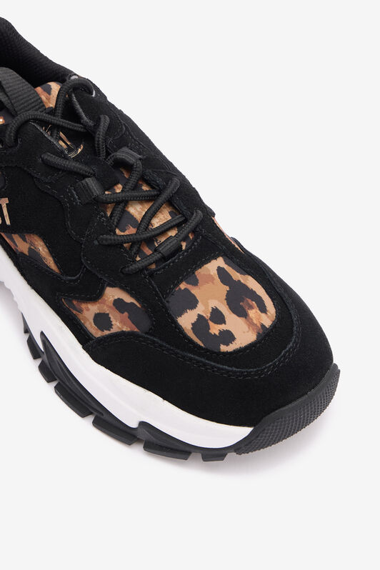 JC Sneakers Avec Empiècements Jaguar Skin Noir TFS042-TF362