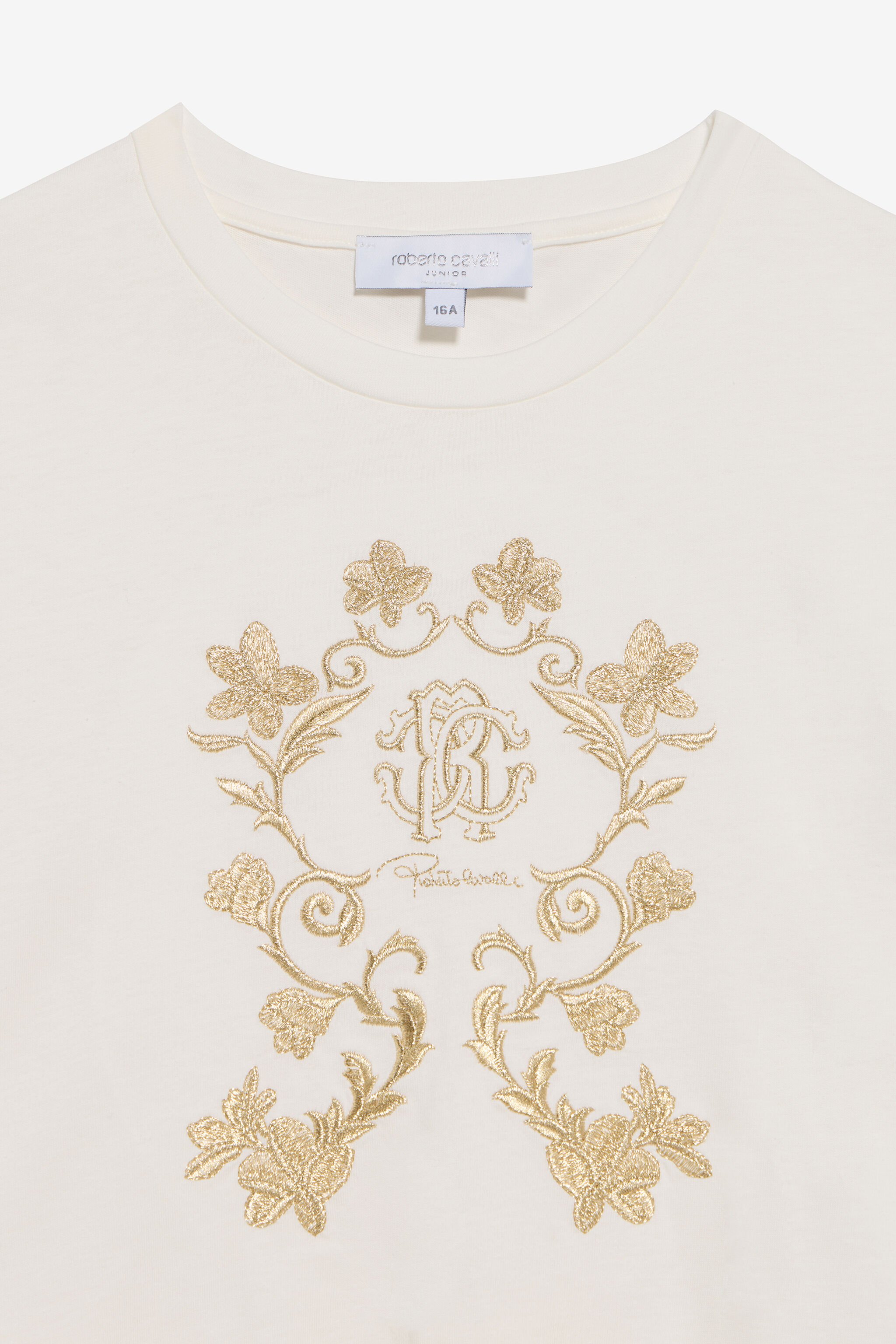 RC Kleid mit Gold Arabesque-Print WHITE/GOLD TJT10L-JFN37