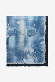 ${brand} Cotton Scarf with Denim Patchwork Print ${colorDescription} ${masterID}