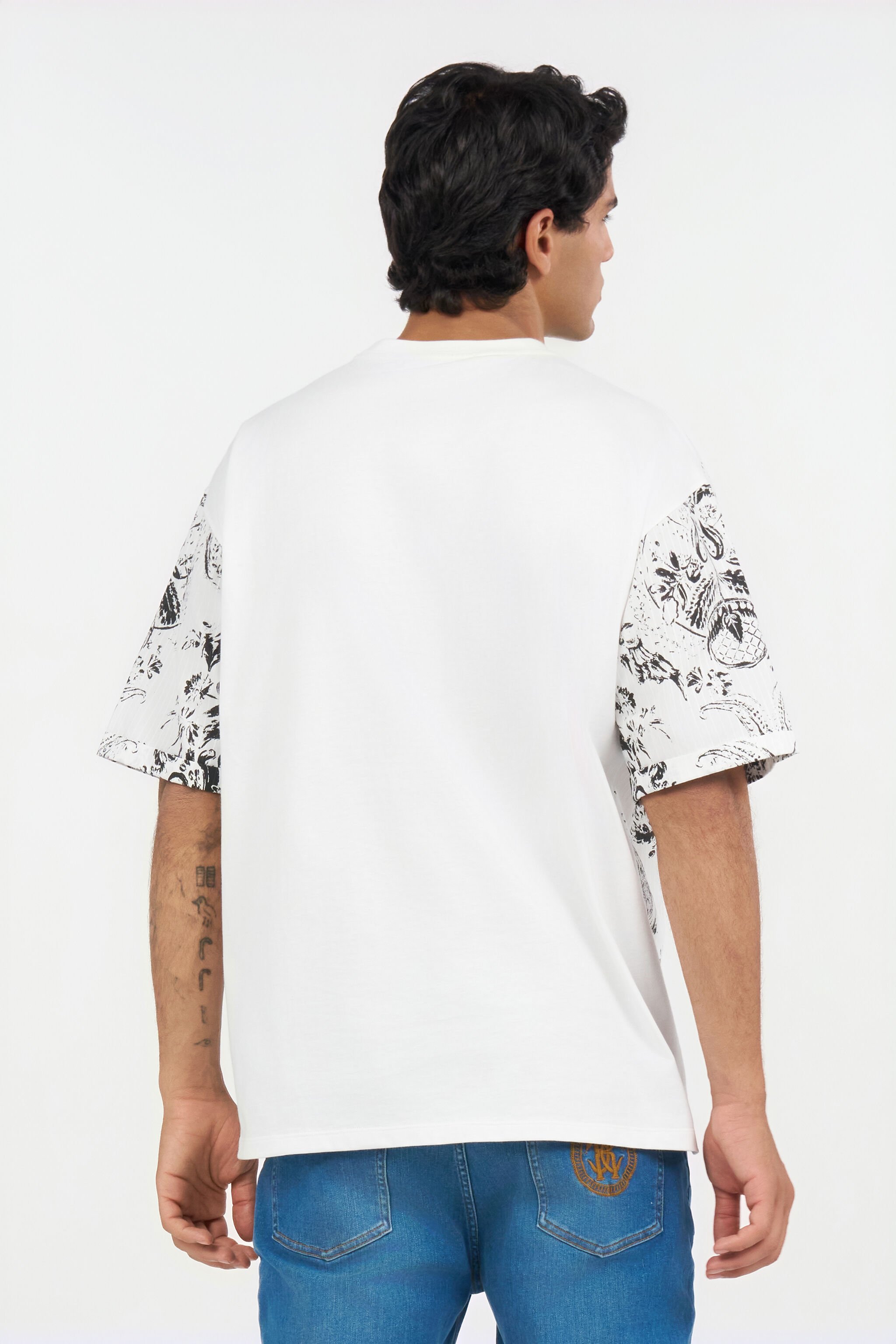 RC T-shirt con Motivo Ornamental White WHITE WRT62B-2NR36