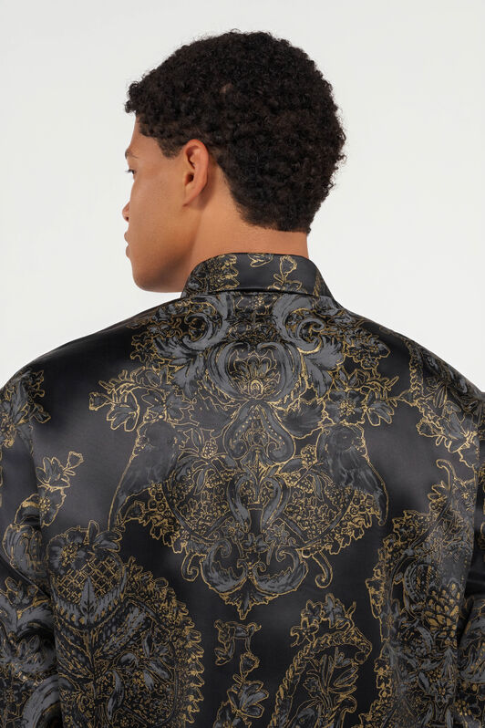 RC Ornamental Black Print Shirt BLACK WRT712-SZR36