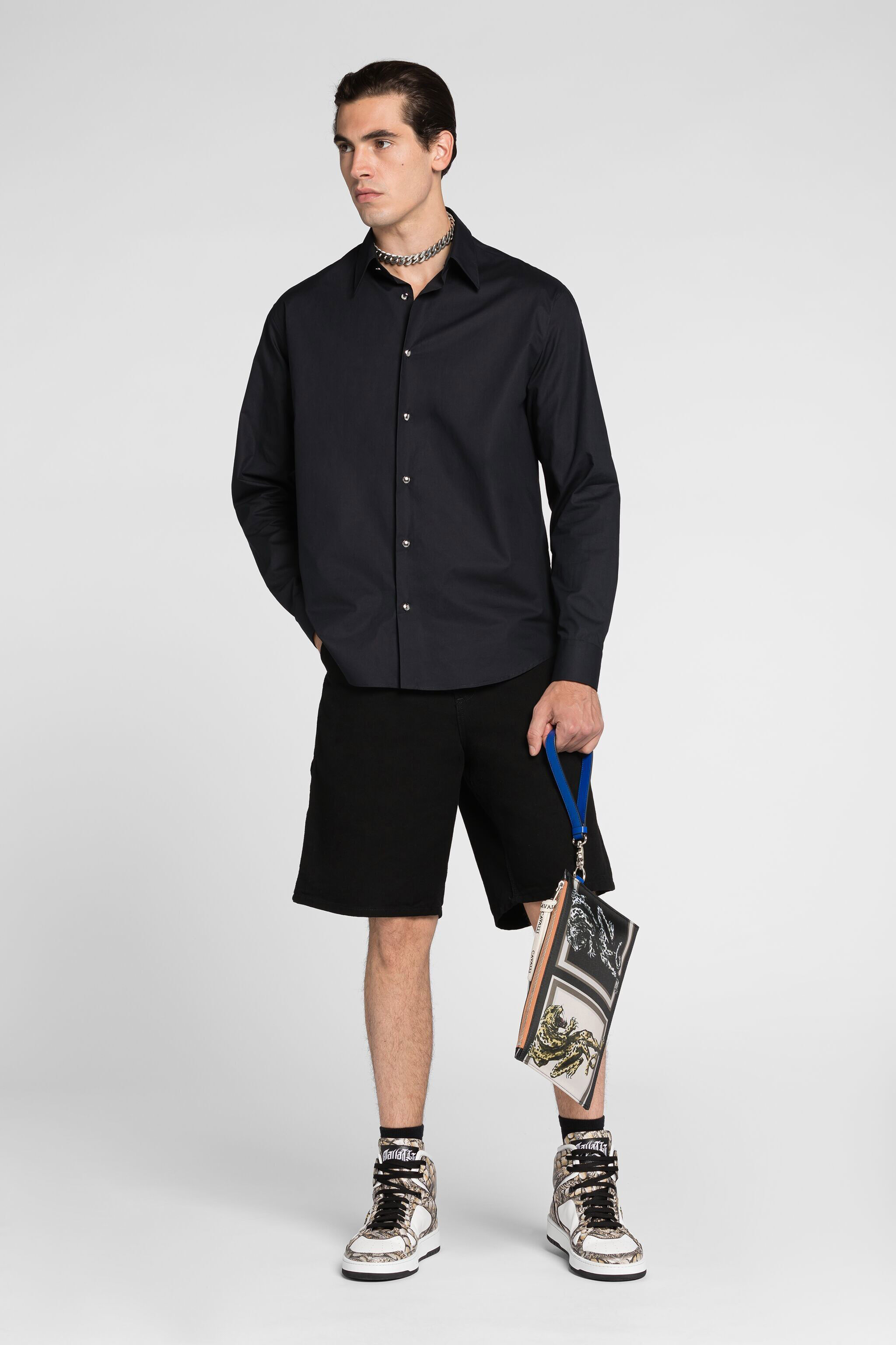 RC Logo print cotton shirt Black QRT705-CH061