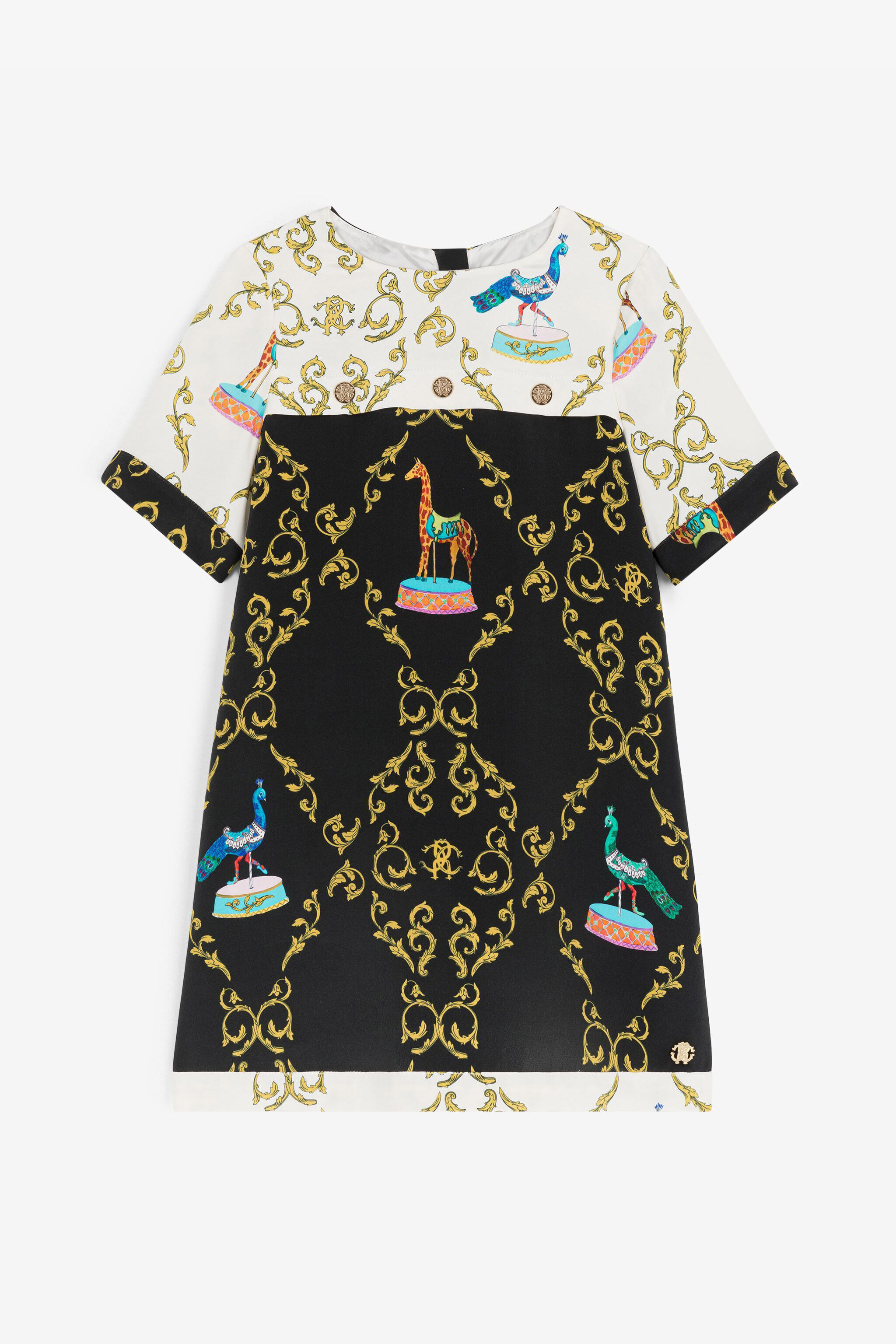 JU Kleid mit grafischem Print Schwarz/Weiß RJT126-2NG86