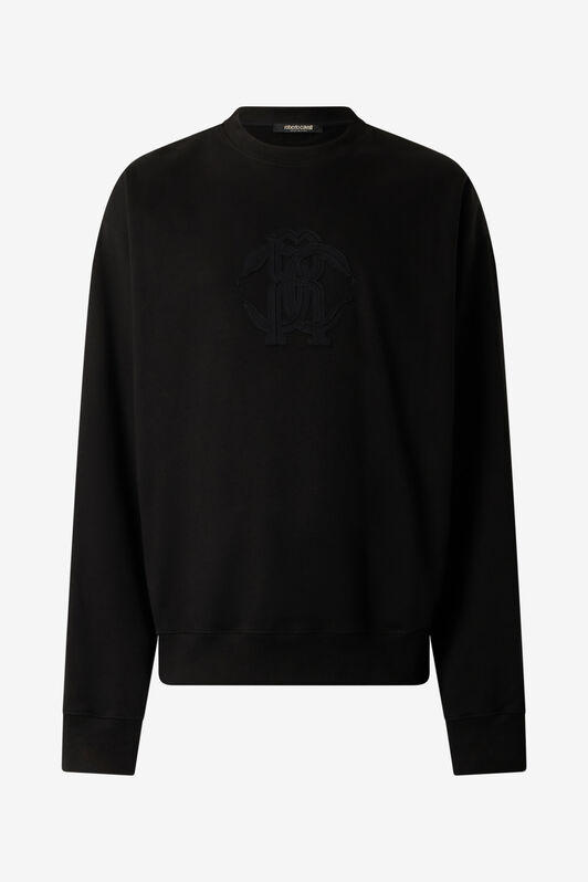 RC Sweatshirt mit Stickerei Monogramm Mirror Snake Schwarz URT68D-CF051