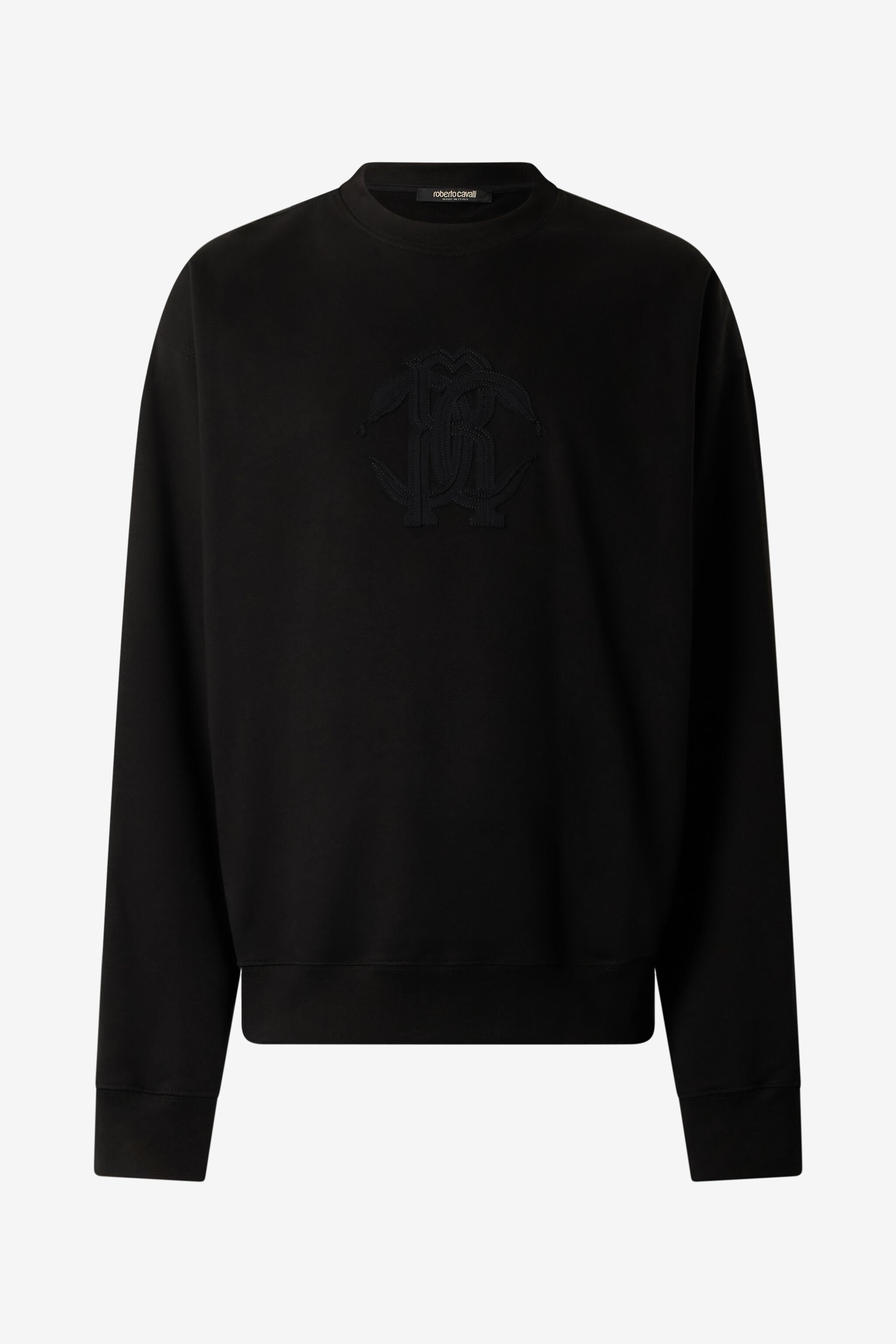 RC Sweatshirt mit Stickerei Monogramm Mirror Snake Schwarz URT68D-CF051