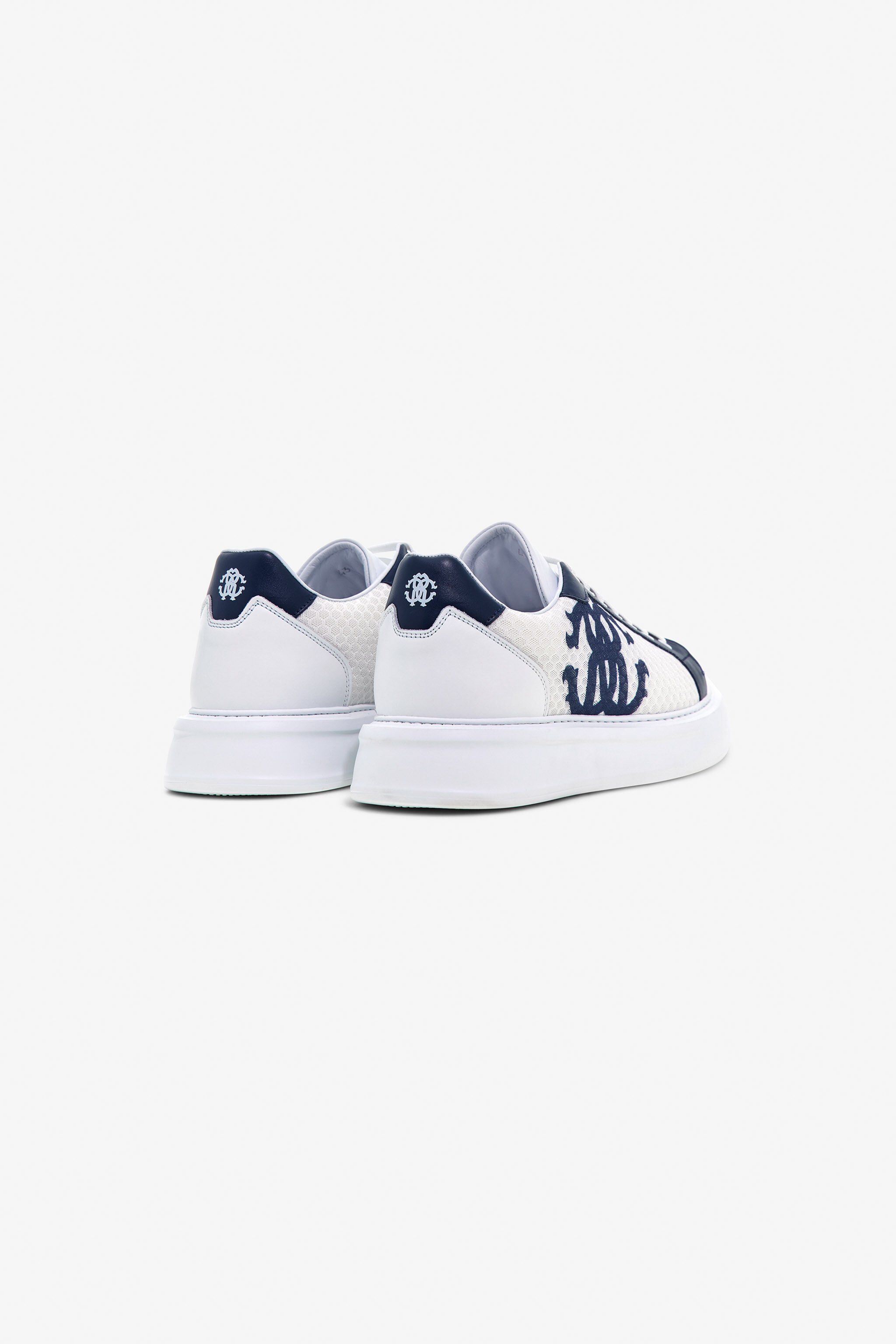 RC Leder-Sneakers mit Logo WHITE/NAVY OOS00B-PZA08