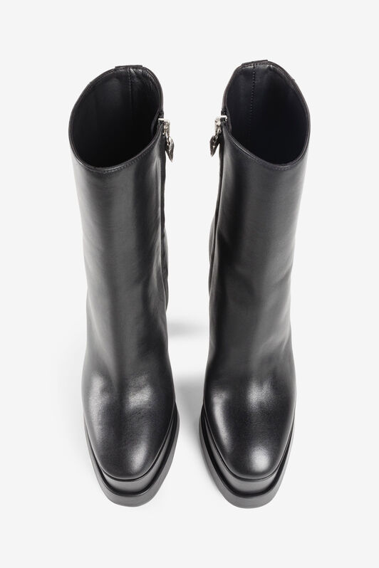 RC Botas de piel con plataforma Negro RKS010-PZV10