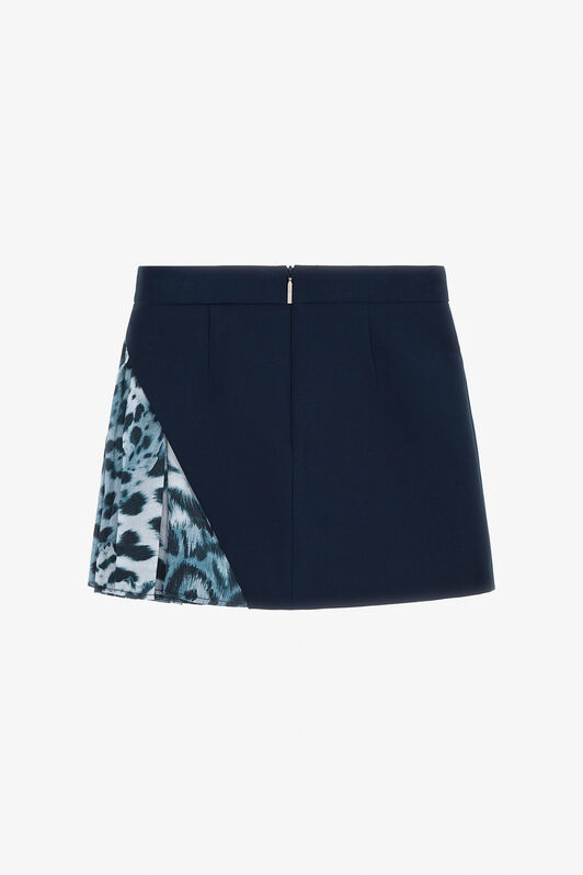 JU Skirt With Jaguar Skin Insert BLUE NAVY TJT30F-KU012