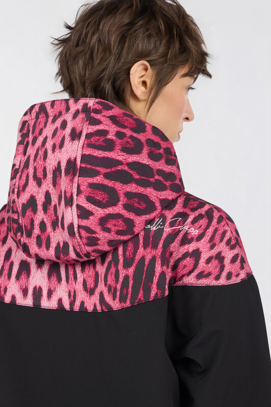 CL Blouson Bomber à Capuche en Imprimé Léopard CL Blouson Bomber à Capuche en Imprimé Léopard Black/pink RXT40J-SB001
