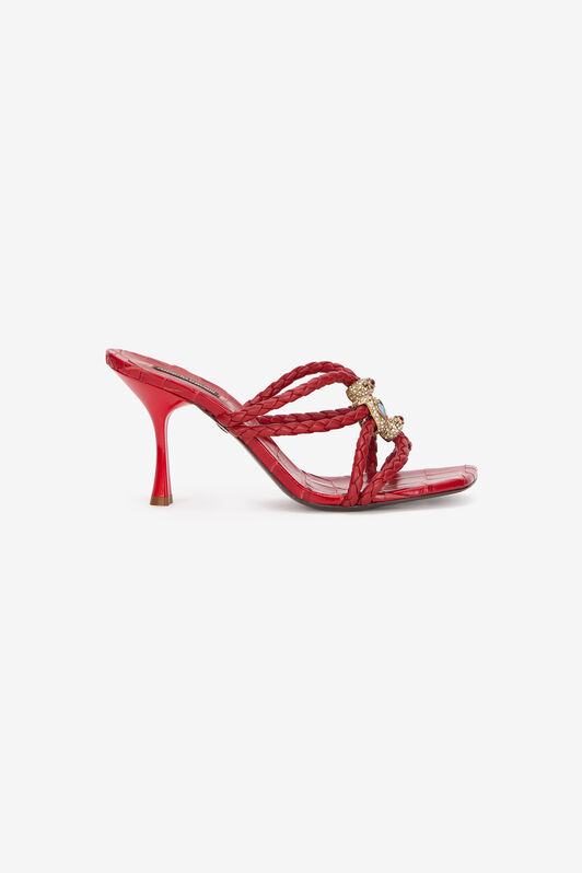 RC Sandals with Jewel Embellishments Red VKS014-PZ579