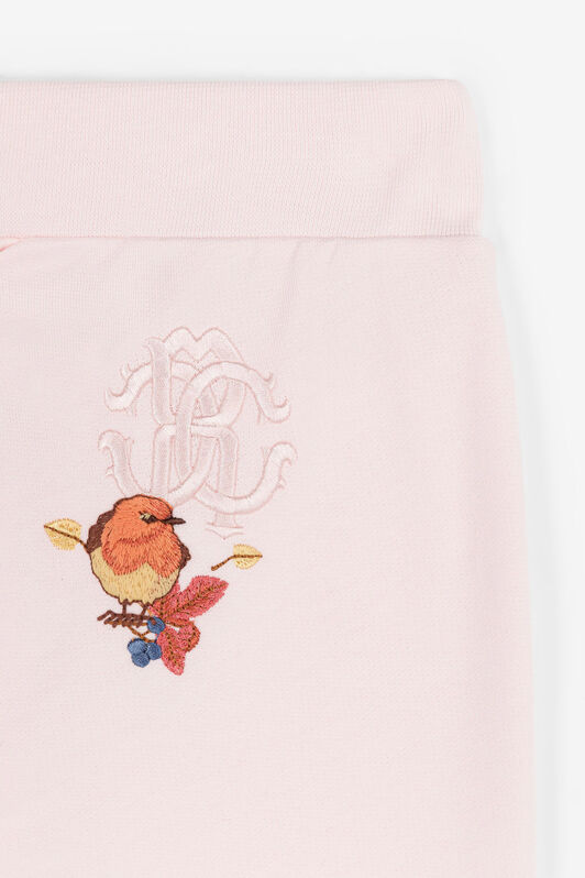 JU Bird And RC Monogram-Embroidered Sweatpants JU Bird And RC Monogram-Embroidered Sweatpants Pink RJT20X-CF050
