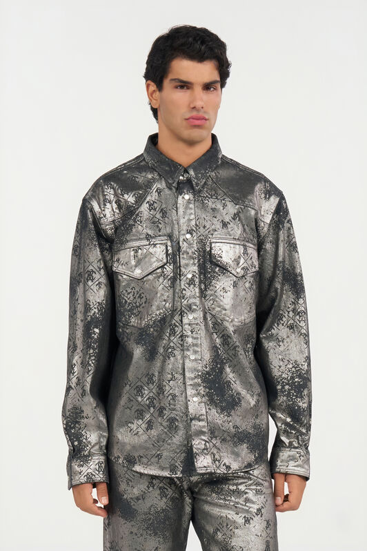 RC Camicia con stampa Monogram RC Camicia con stampa Monogram BLACK WRJ700-DN012