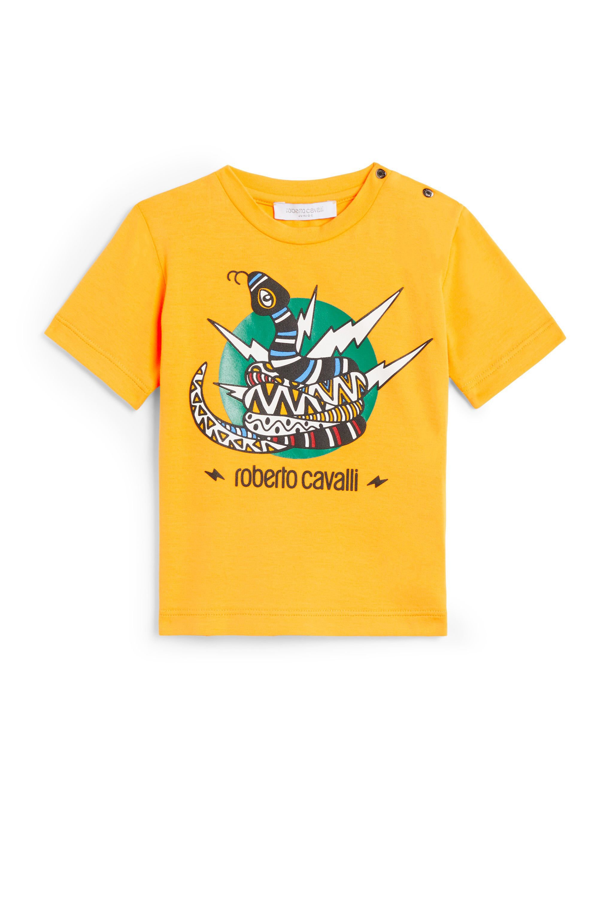 JU Snake logo print T-shirt PALE ARAGONITE JJT61M-JV025