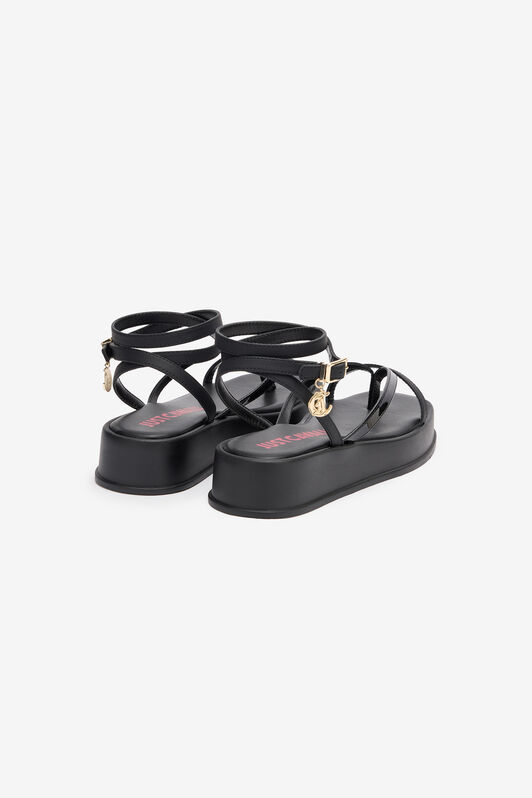 JC Flip-Flop Sandals With Platform And Strap Black SFS162-SF499