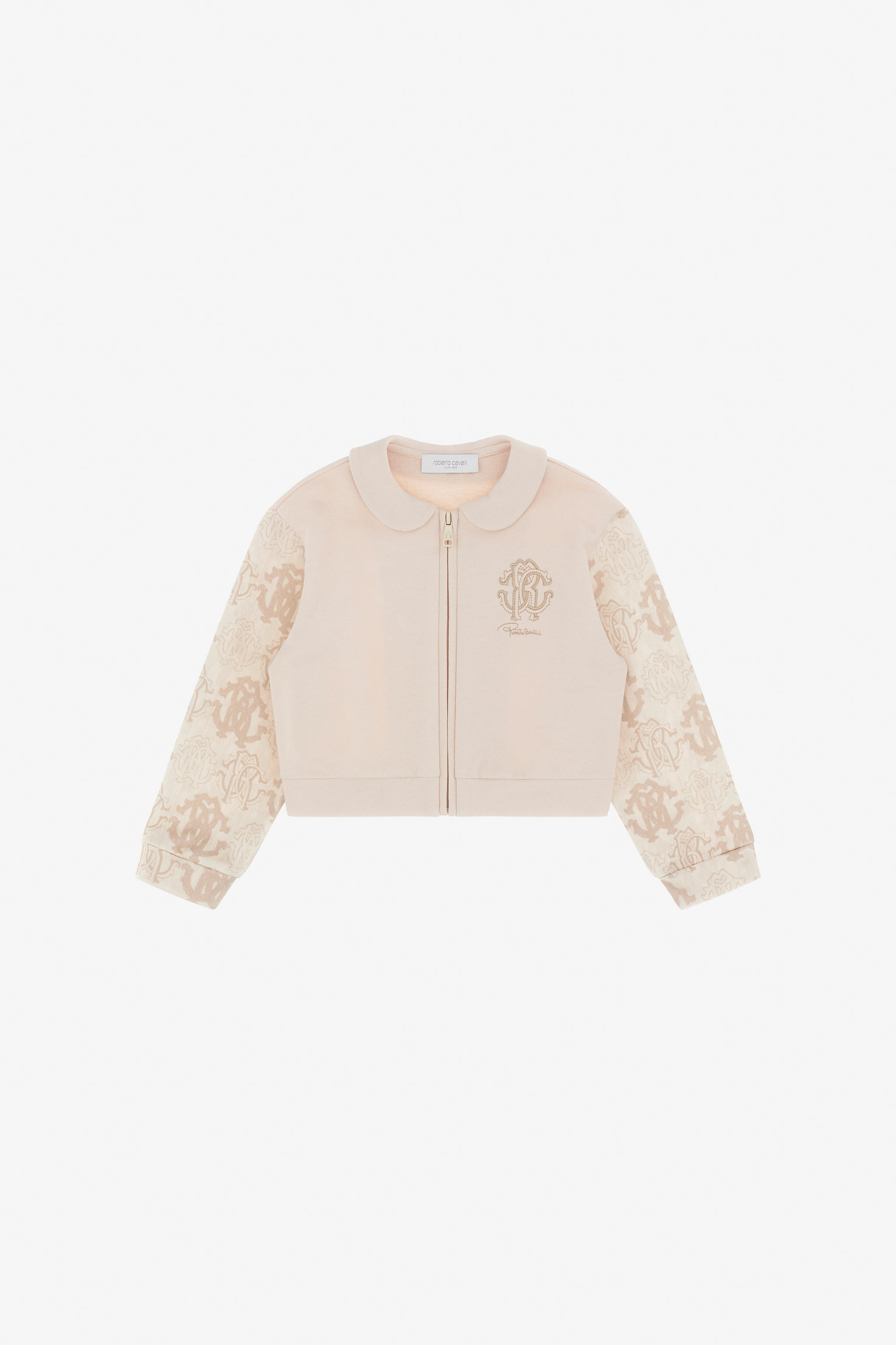JU Cropped Sweatshirt With RC Monogram BEIGE TJT68S-CF050