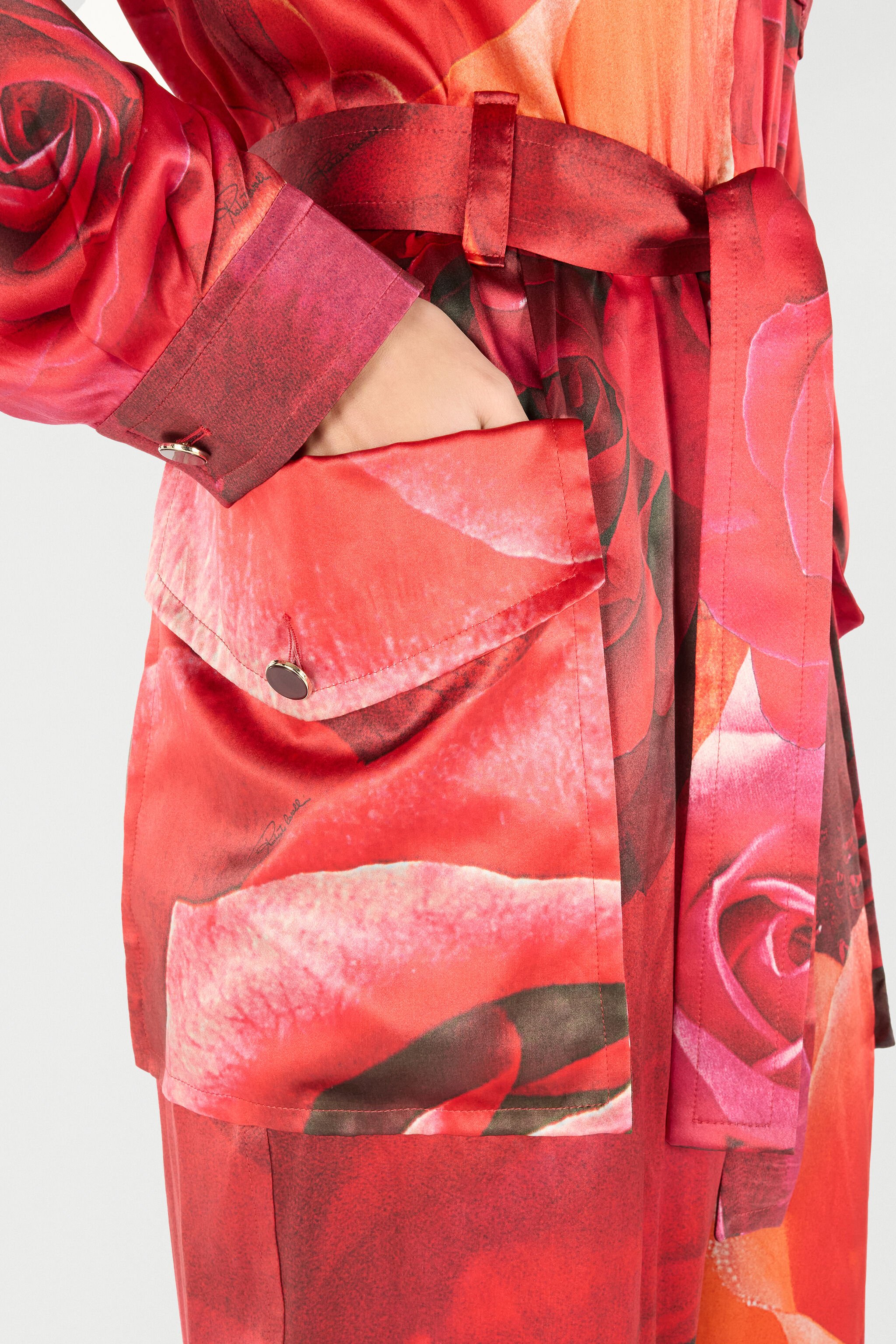 RC Combinaison Chemise À Imprimé Roses Rouge UKT100-RYN48