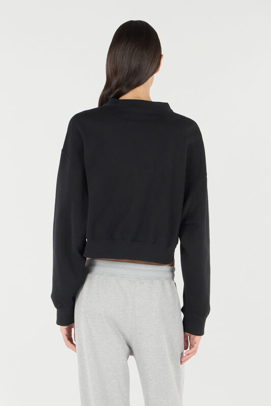 RC Cropped Sweatshirt With Logo Black UKT66A-CF057