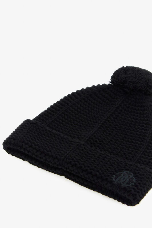 RC Schwarze Mütze Aus Kaschmirmischung Schwarz NOZ00B-MQ015