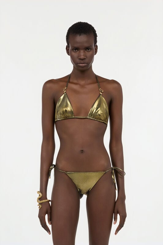 RC Gold Bikini Top with Serpents GOLD WWW012-JE032