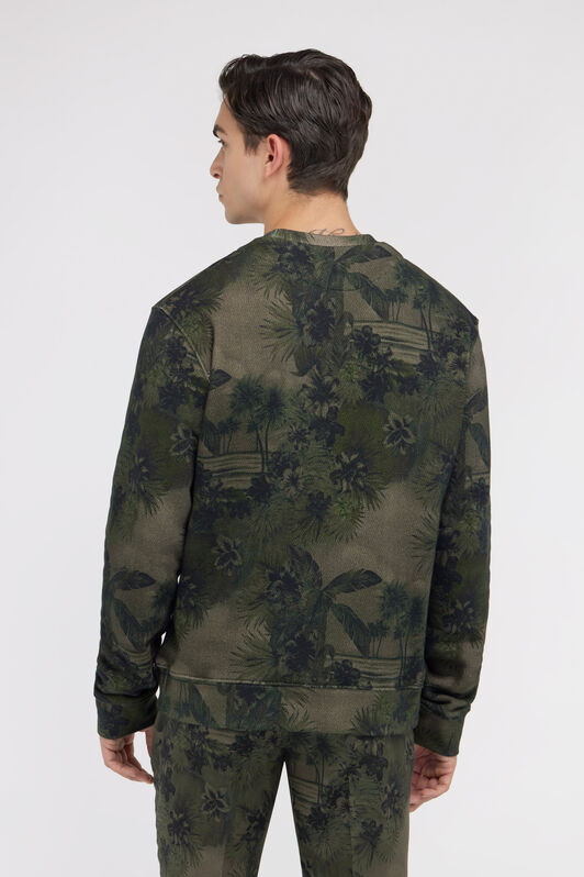 RC Hawaii Green printed sweatshirt Dunkelgrün SRT68E-5OH12