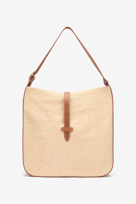 RC Grand Sac D’Épaule Effet Raphia Marron clair UWB006-PZI06
