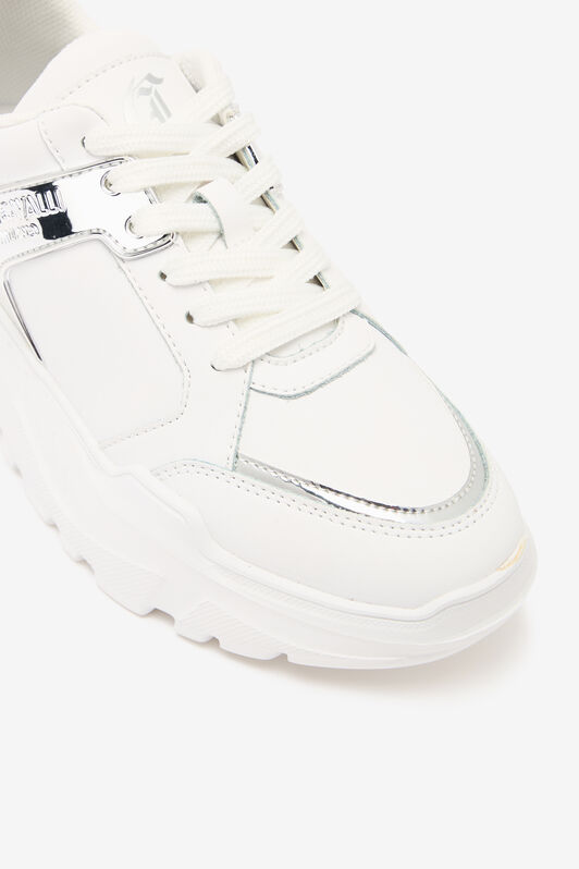 JC Sneakers Con Inserti Specchiati Bianco/Argento UFS038-UF360