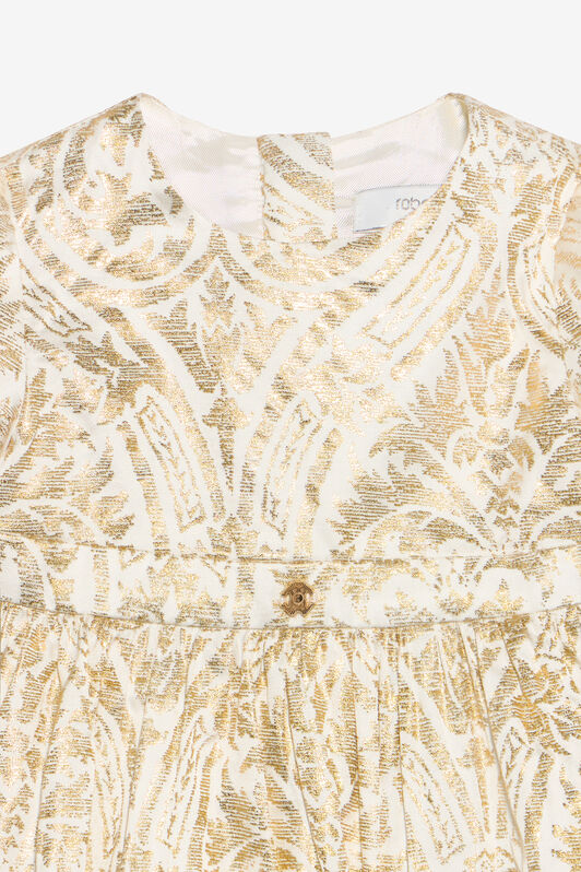 JU Gold Dress and Culotte Set with Floral Print GOLD VJT101-6DP30