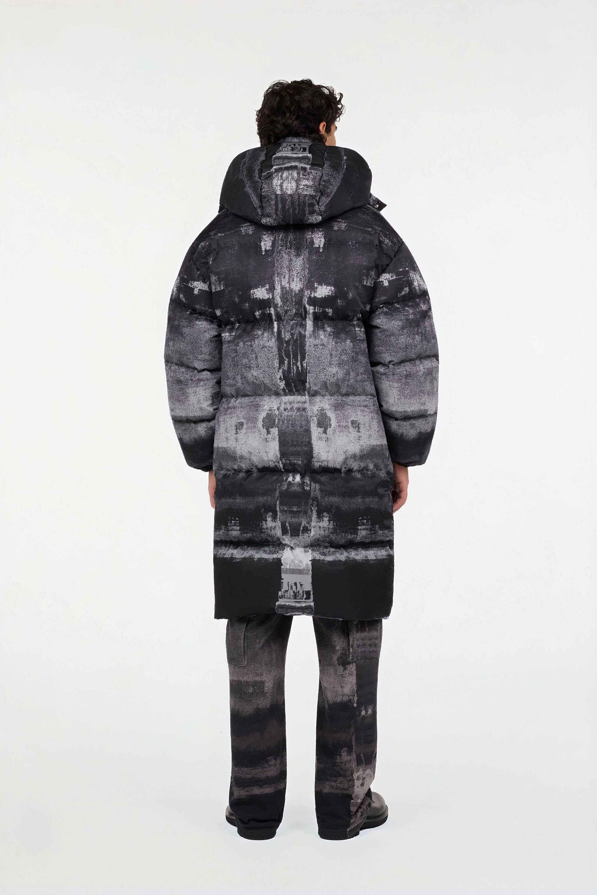 RC Grey Mélange Washed-Effect Down Jacket RC Grey Mélange Washed-Effect Down Jacket GREY MELANGE VNT815-9TP69