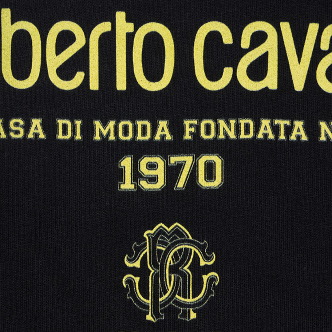 JU T-Shirt Nera Con Stampa Logata BLACK VJT60B-JD001