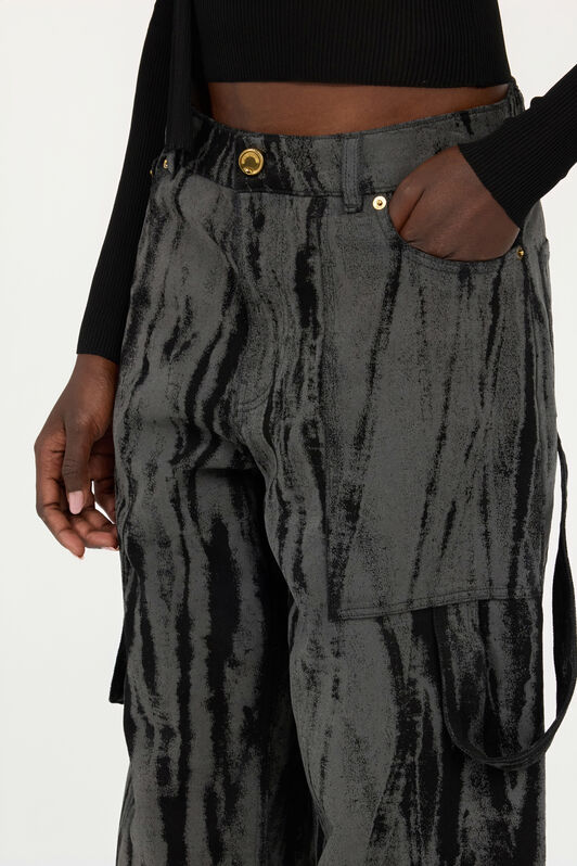 RC Black Jeans in Striated Effect Denim Noir VWJ250-DE013
