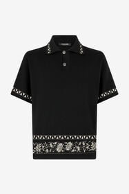 ${brand} Poloshirt In Strick Mit Jacquardmotiv ${colorDescription} ${masterID}