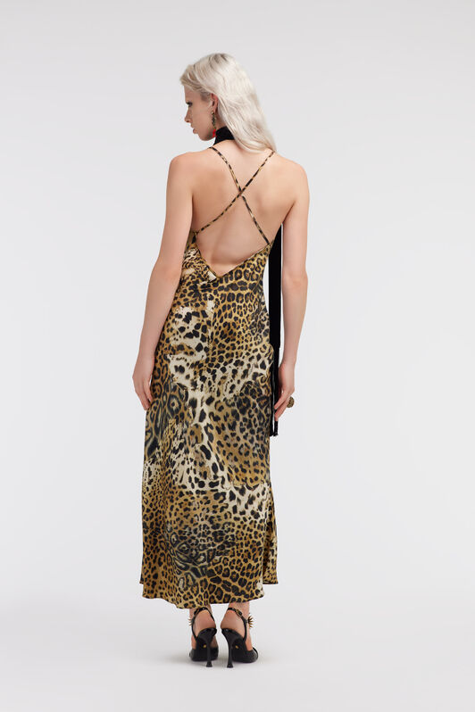 RC Jaguar Skin print lingerie dress Light Brown SKT166-4QG34