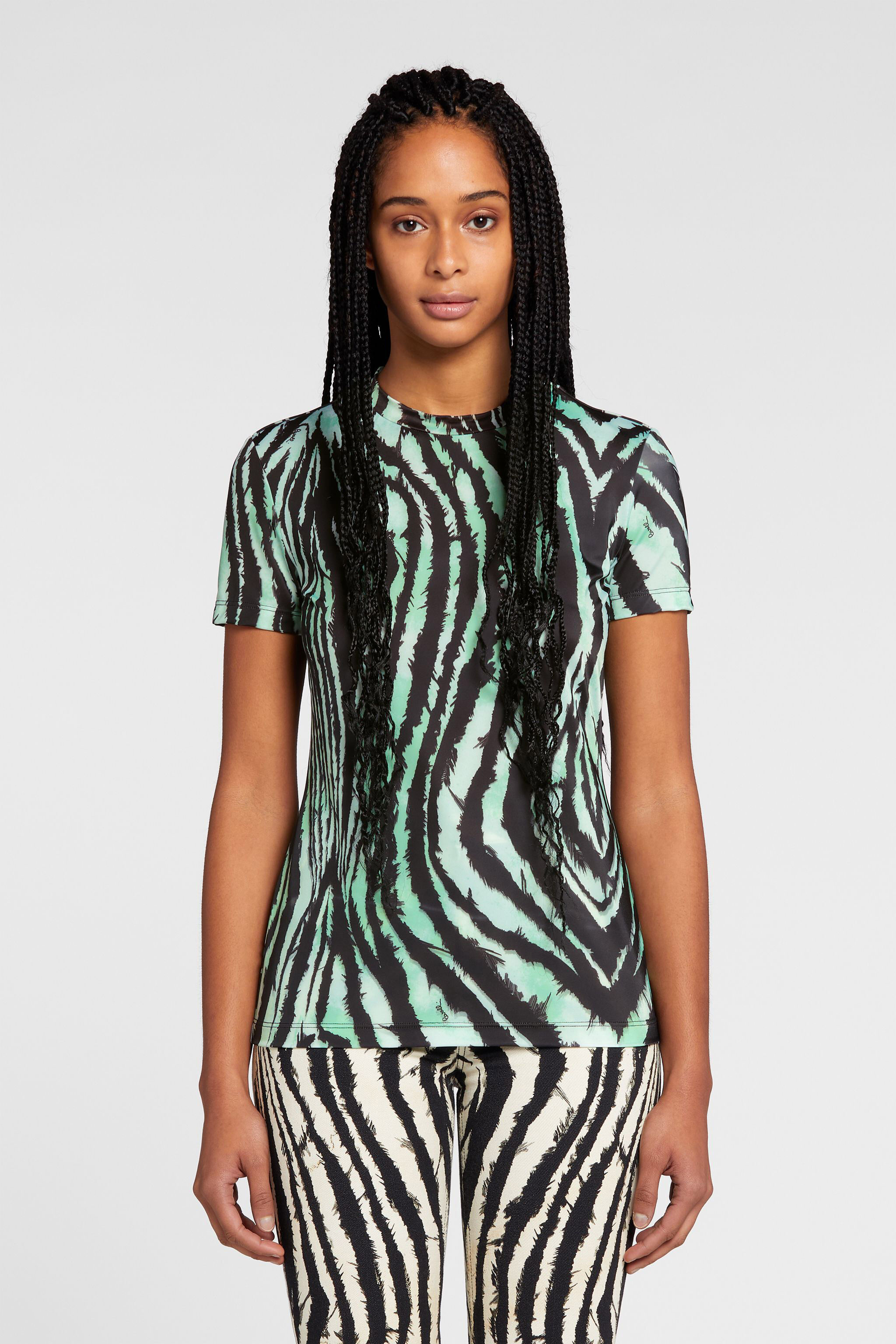 RC Freedom-Print Cotton T-Shirt Light green/Black OKT60E-JPC80