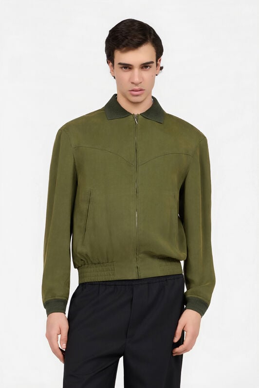 RC Zip-up bomber jacket WOOD SRT465-FLJ04