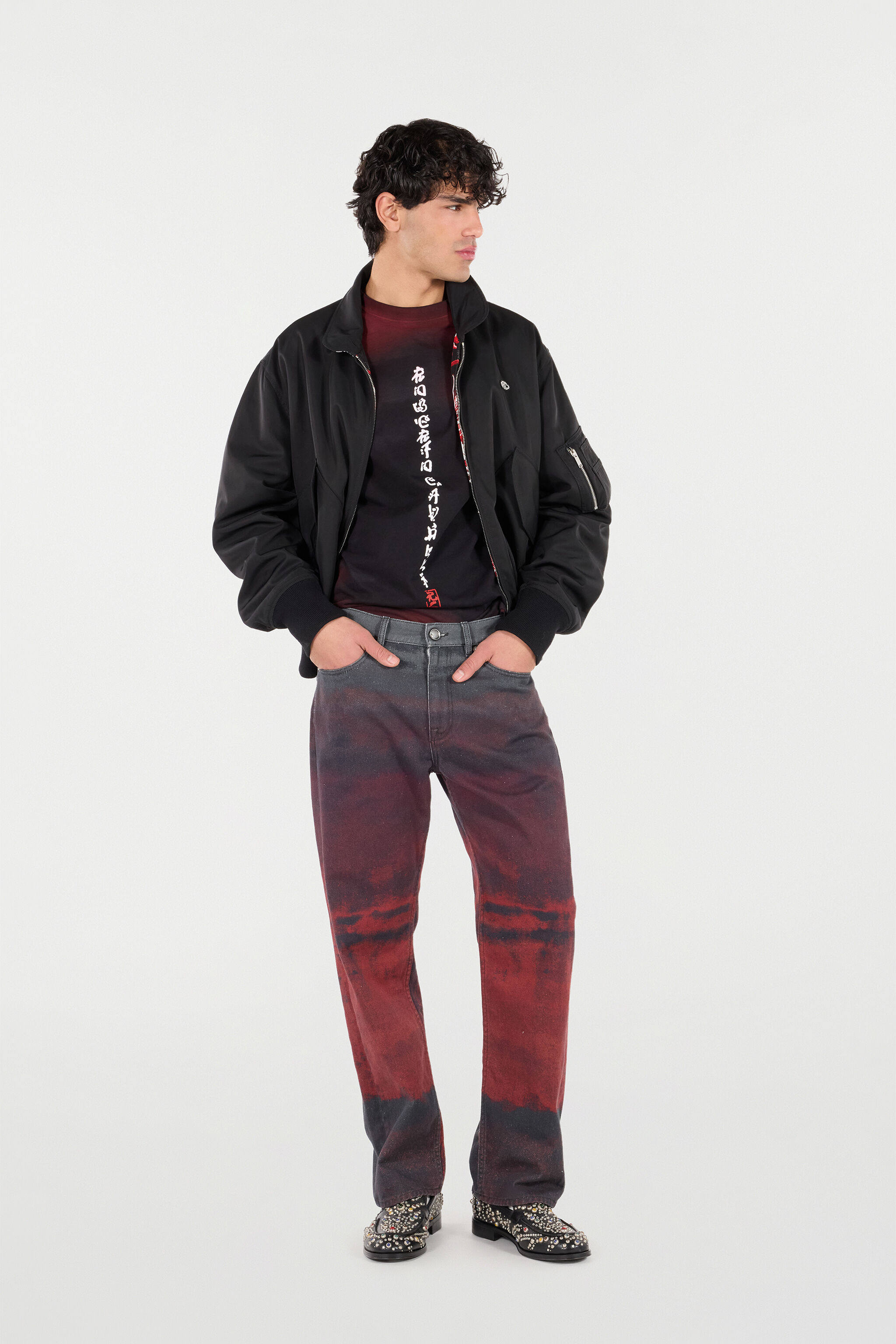 RC Reversible Bomber Jacket with Dragon Black VNT473-SB064