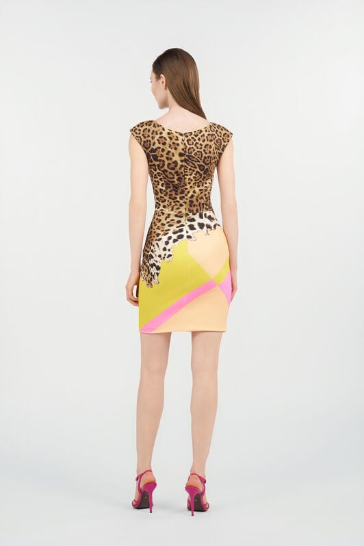 RC Pop Horse Print Mini Dress YELLOW WQT134-NBR33