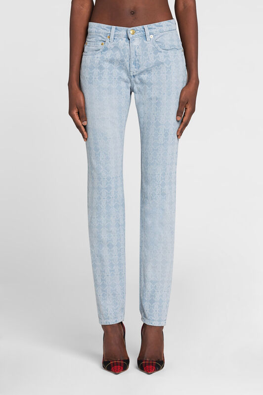 RC Jeans a gamba dritta con Monogram RC Azzurro PKJ232-DS007