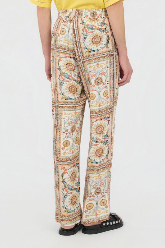 JC Hose mit Persian Tarot-Print 744 BEIGE + 217 AZZU WFT003-WF004