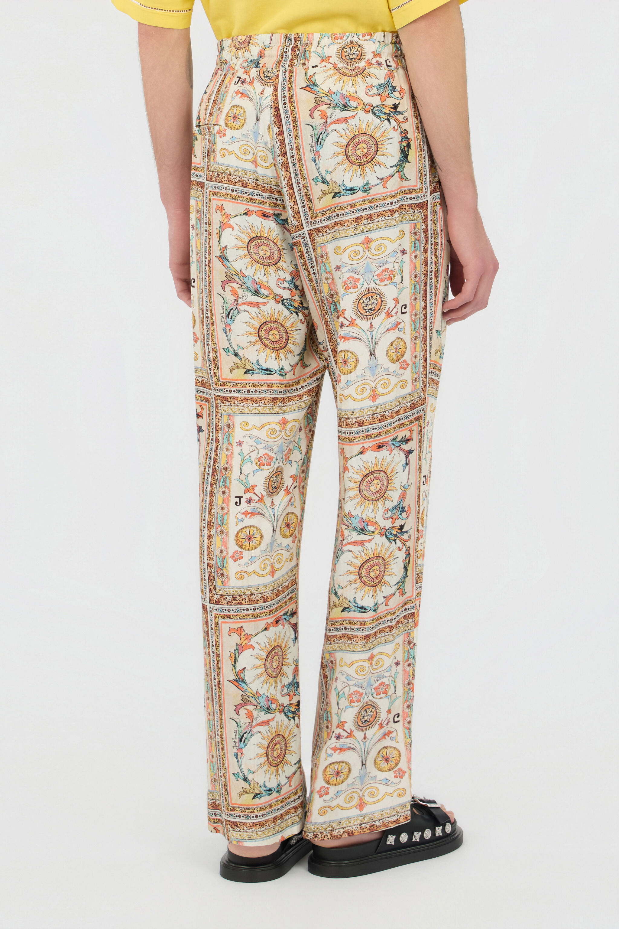 JC Hose mit Persian Tarot-Print 744 BEIGE + 217 AZZU WFT003-WF004