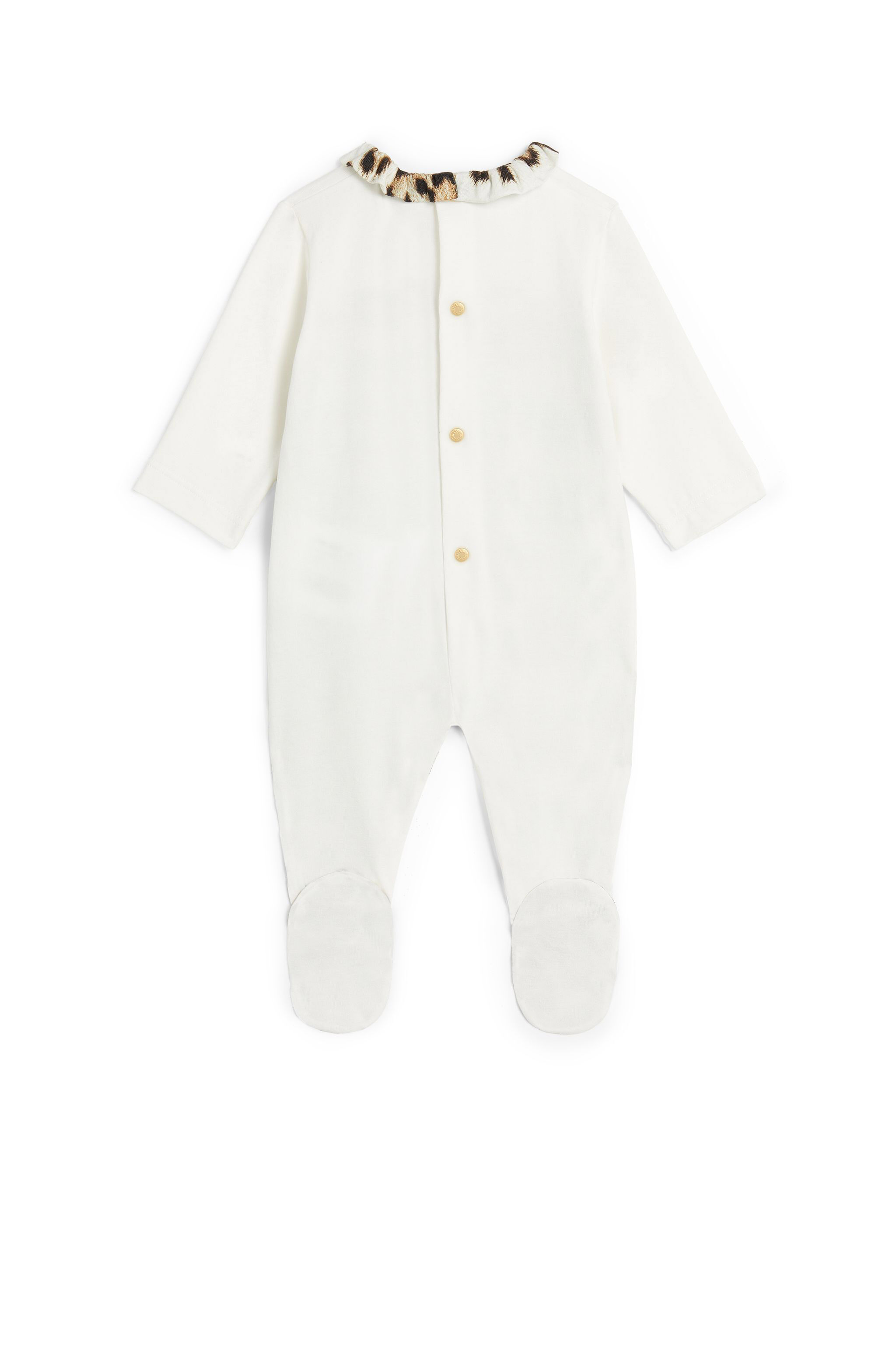 JU Jaguar-Print Romper Set BEIGE/WHITE/BLACK MJT804-JMQ64