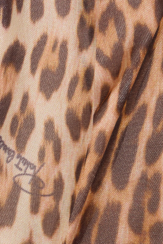 JU Skirt with Jaguar Skin Print NATURAL VJT300-2NO52