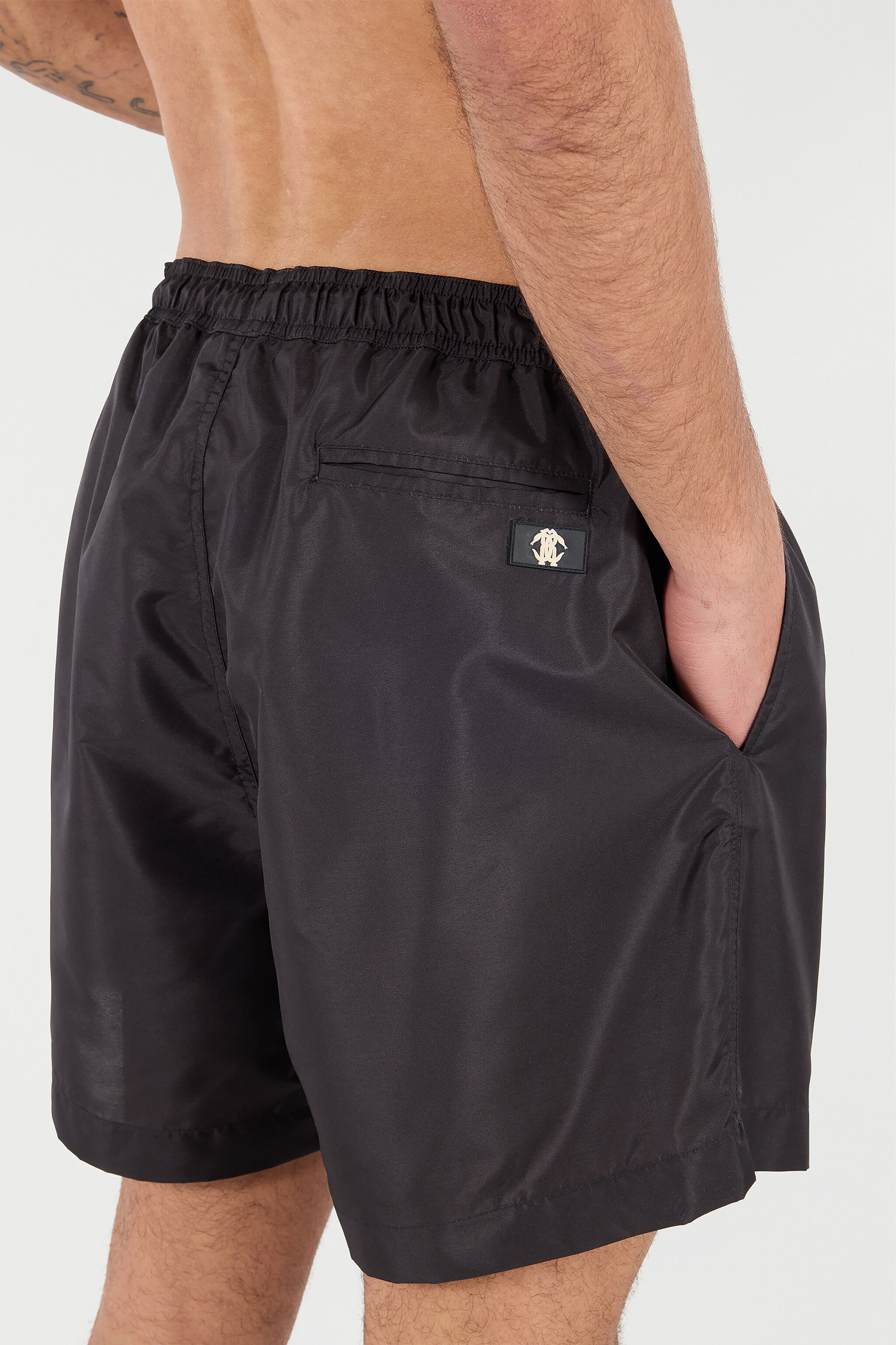 RC Badeshorts Mit Monogramm Und Fang Schwarz URH00R-SB082