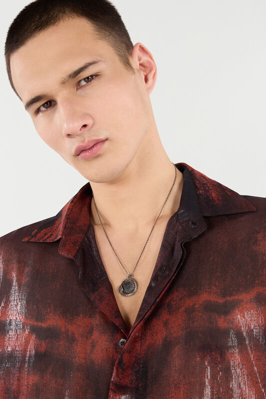 RC Collar Con Serpiente Y Logotipo Plata URG002-AM258