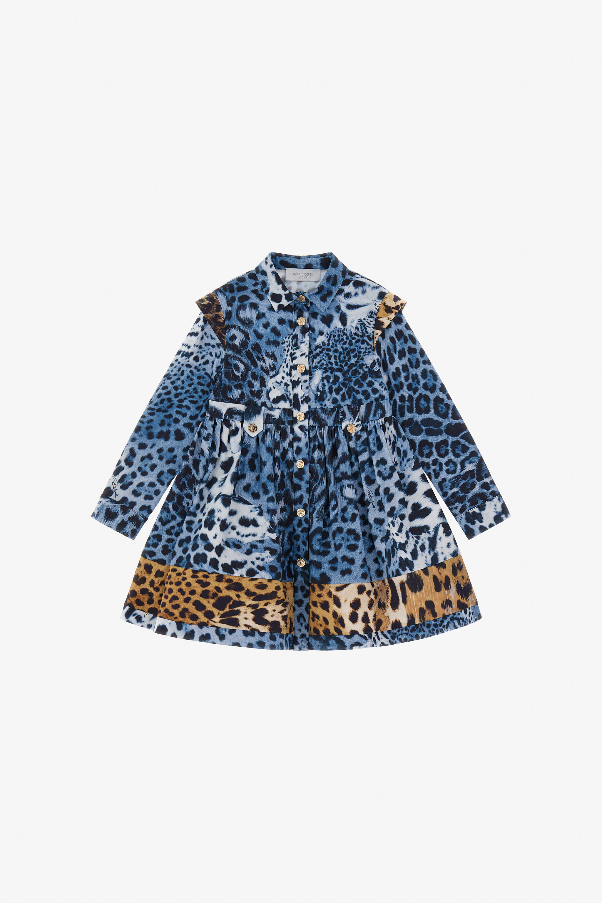 JU Kleid Mit Zweifarbigem Print Jaguar Skin JAGUARSKIN BLUE TJT10P-6SM10