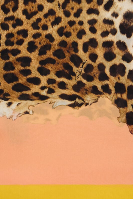 RC Cavalli Pop Print Silk Stole YELLOW WQI002-HZR33