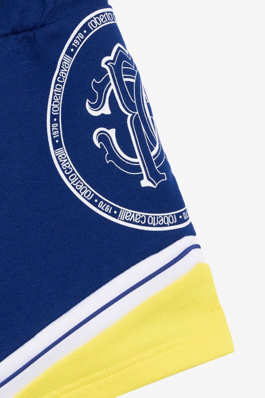 JU Color-Block-Shorts Mit Monogram RC BLUE/YELLOW TJT244-CF050