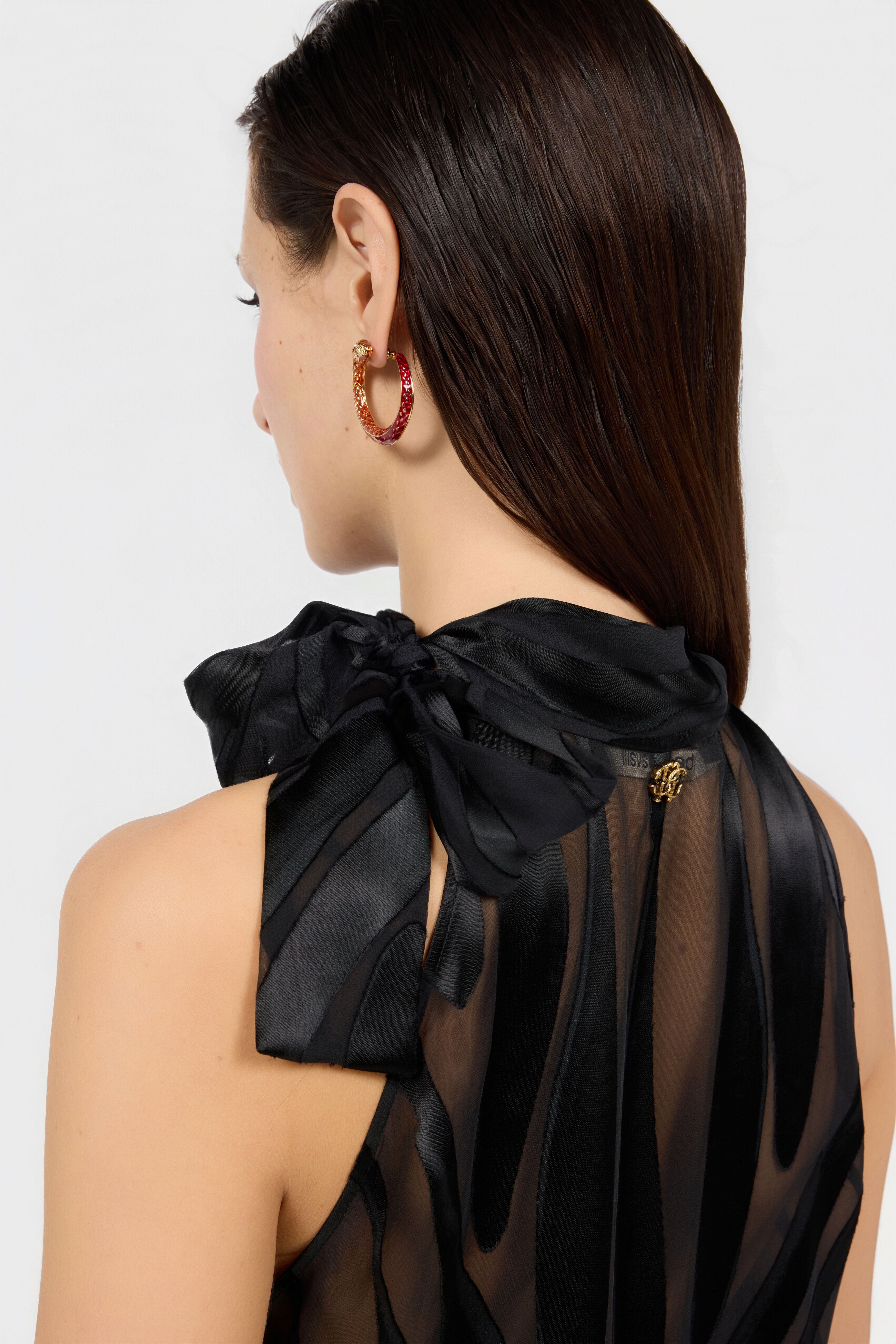 RC Top With Ray Devoré Print BLACK XKT611-FXI15