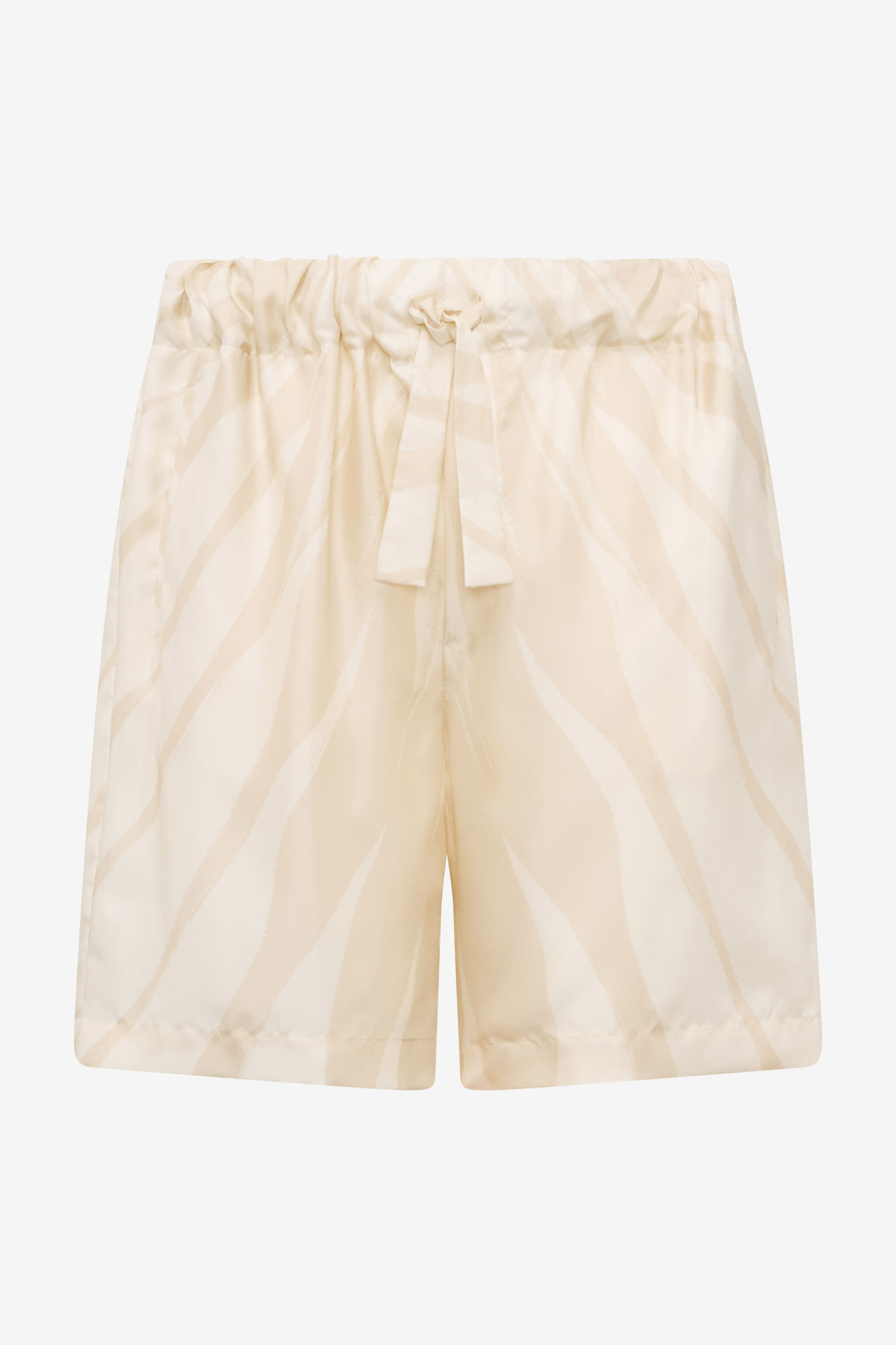 RC Ray Of Gold Print Silk Shorts Elfenbein TRT270-4QO25